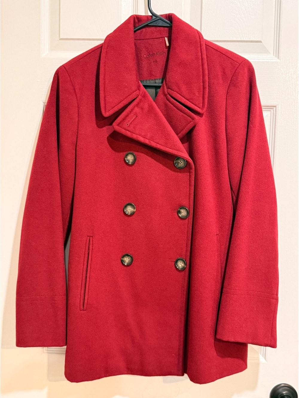 Calvin Klein red peacoat